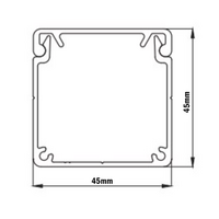 65-010-0 MODULAR SOLUTIONS CONDUIT<br>ALUMINUM CONDUIT 45 WITH COVER 2M